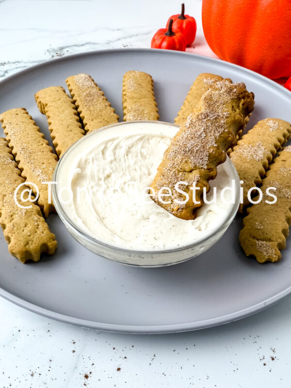Pumpkin Spice Cookie Fries on Marble - Image 3
