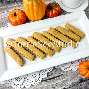Pumpkin Spice Cookie Fries on Weathered Wood