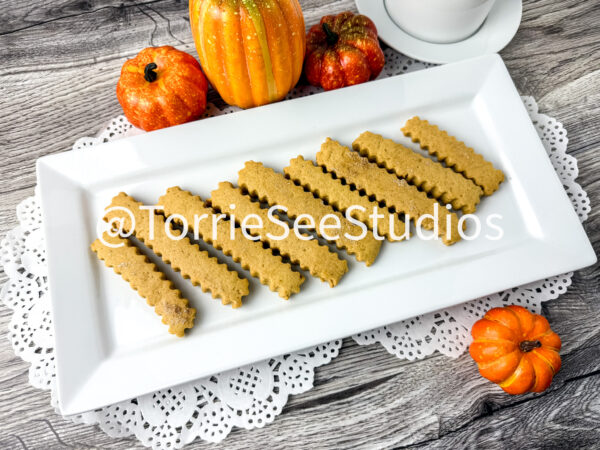 Pumpkin Spice Cookie Fries on Weathered Wood