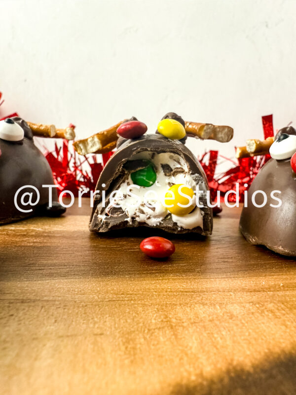 Chocolate Covered Marshmallow Rudolph on Rhombus Tile - Image 3