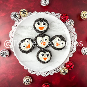 Penguin Chocolate Cookie Rice Cereal Treats on Cabernet