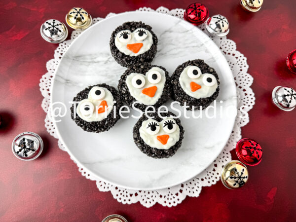 Penguin Chocolate Cookie Rice Cereal Treats on Cabernet - Image 10