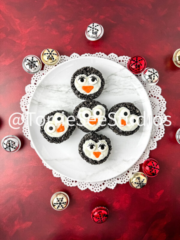 Penguin Chocolate Cookie Rice Cereal Treats on Cabernet - Image 9