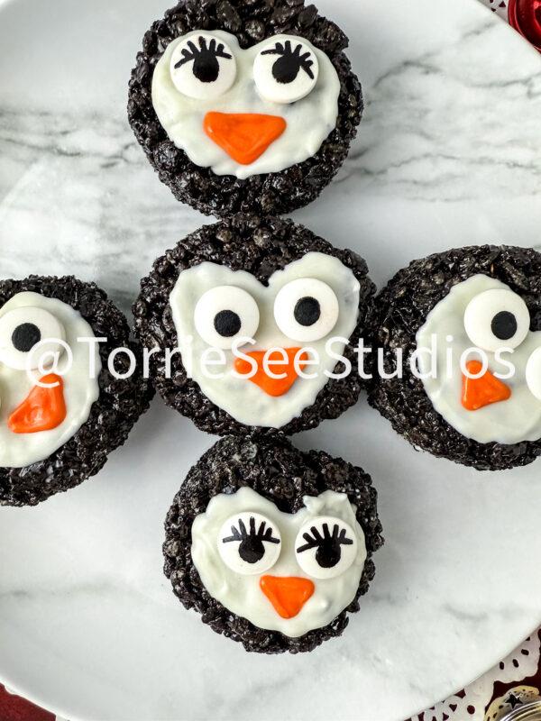 Penguin Chocolate Cookie Rice Cereal Treats on Cabernet - Image 7