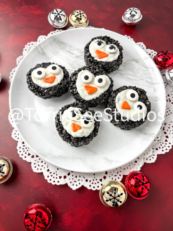 Penguin Chocolate Cookie Rice Cereal Treats on Cabernet - Image 5