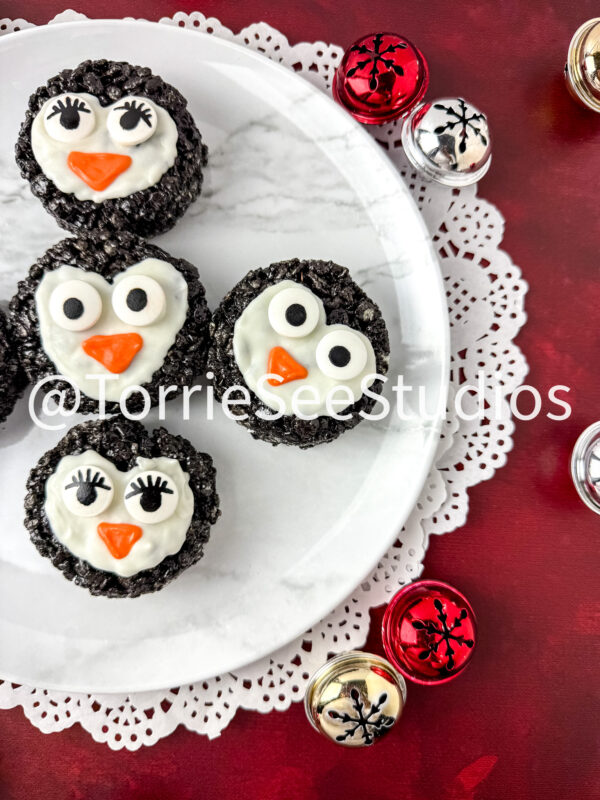 Penguin Chocolate Cookie Rice Cereal Treats on Cabernet - Image 4
