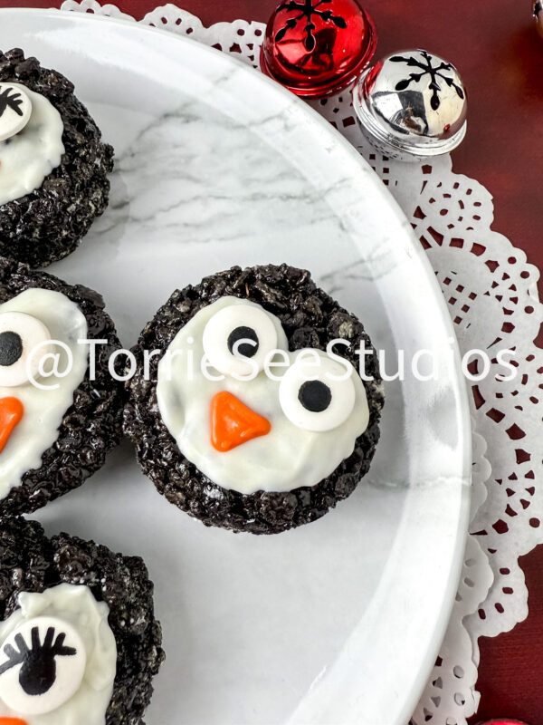 Penguin Chocolate Cookie Rice Cereal Treats on Cabernet - Image 3