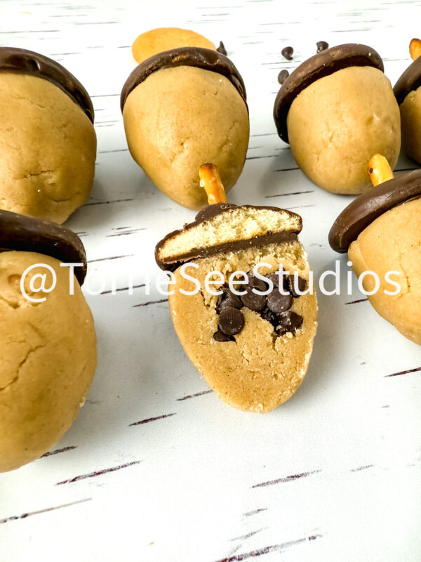 Acorn Cookie Dough Truffles on White Birch - Image 2