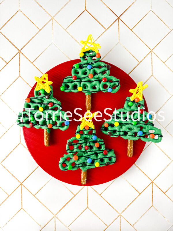 Pretzel Christmas Trees on Honey Tile - Image 8