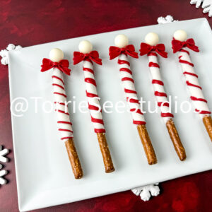 Pretzel North Poles on Cabernet