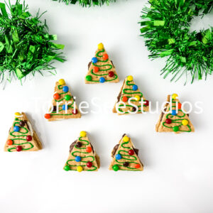 S'mores Mini Christmas Trees on White