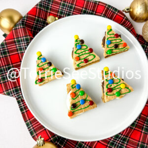 S'mores Mini Christmas Trees on Linen