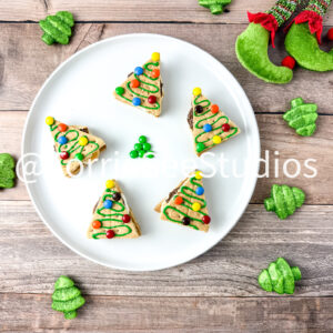 S'mores Mini Christmas Trees on Wood