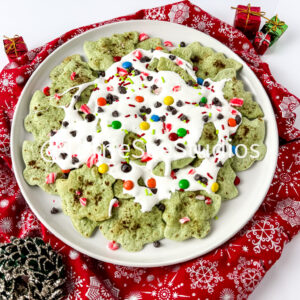 Christmas Nachos on White
