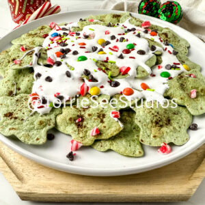 Christmas Nachos on Rhombus Tile