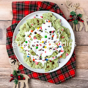 Christmas Nachos on Wood