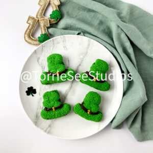 Irish Cream Leprechaun Cookie Sandwiches on White