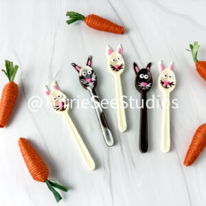 Bunny Chocolate Spoons on Sandstone