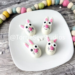 Strawberry Funfetti Bunnies on Weathered Wood