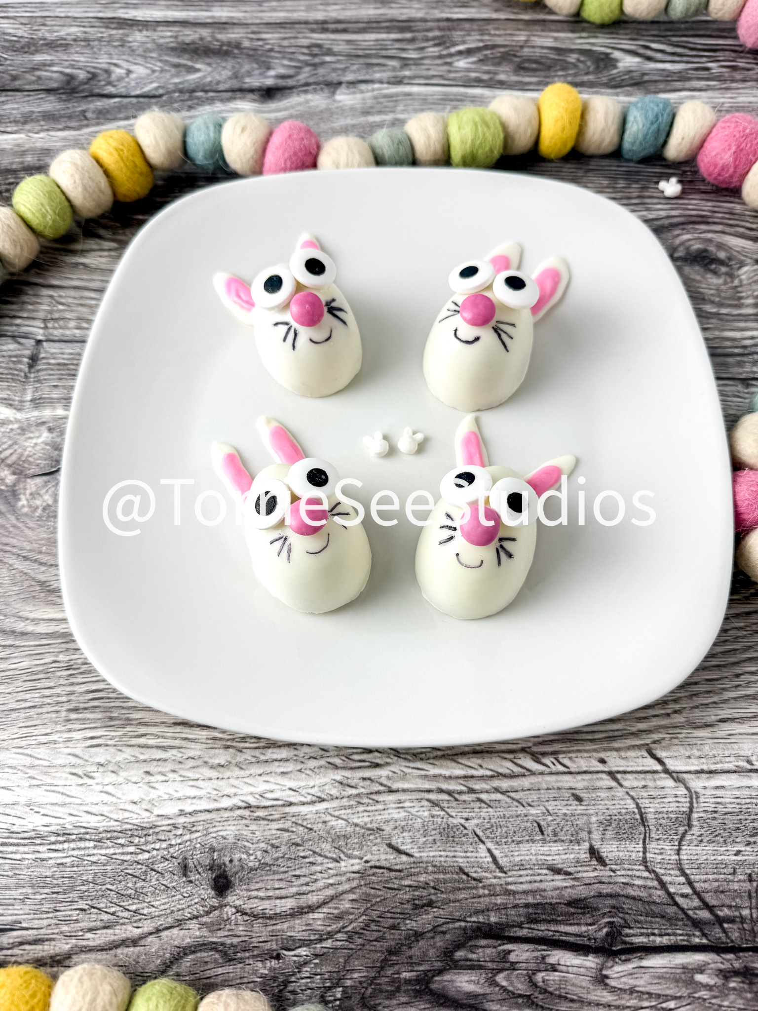 Strawberry Funfetti Bunnies on Weathered Wood - Image 4