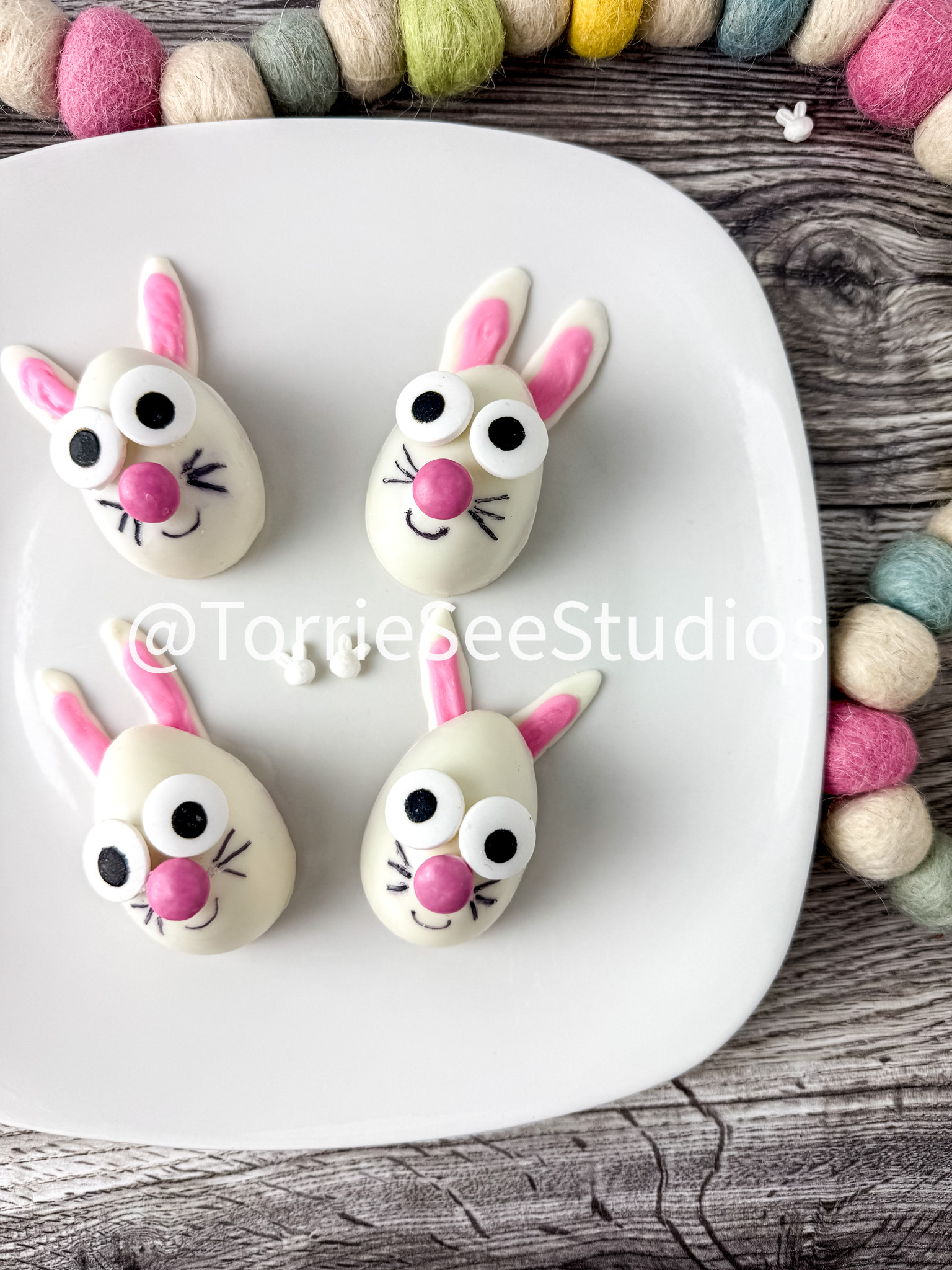 Strawberry Funfetti Bunnies on Weathered Wood - Image 3