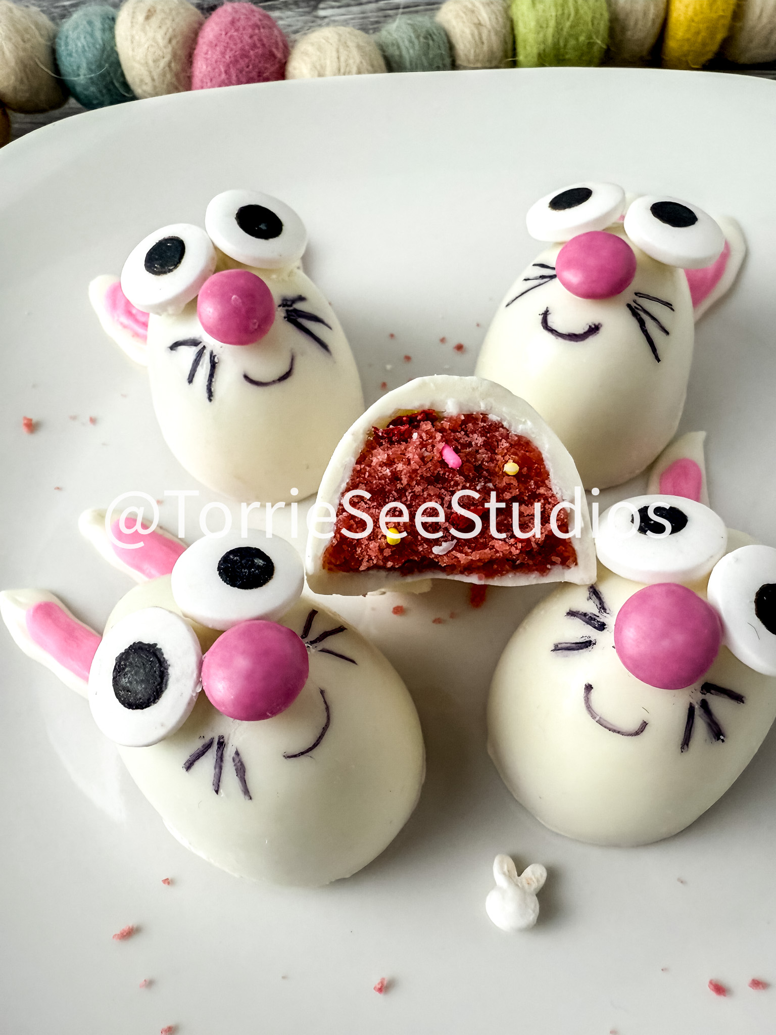 Strawberry Funfetti Bunnies on Weathered Wood - Image 2