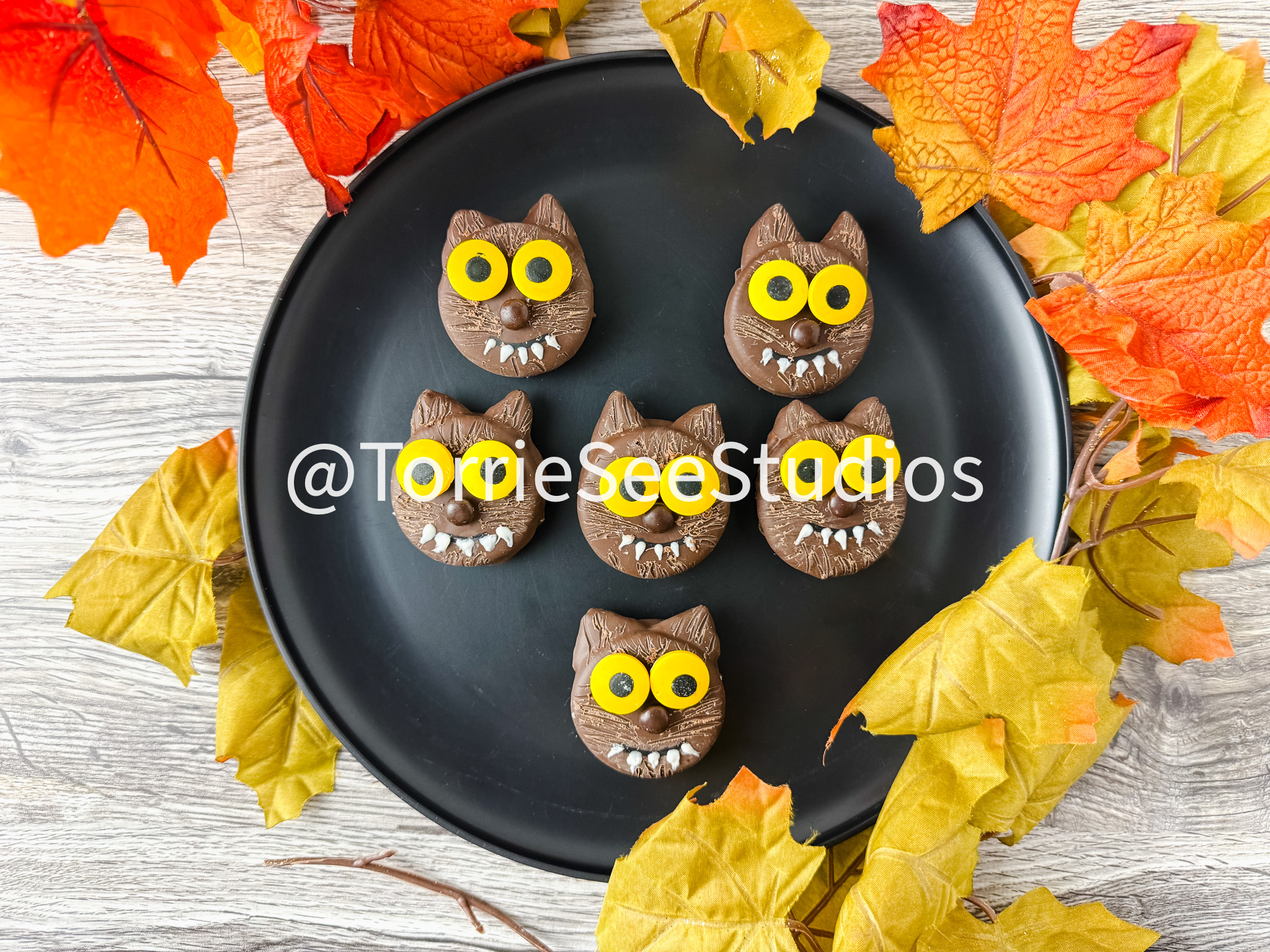Werewolf Chocolate Covered Sandwich Cookies on Weathered Wood - Image 10