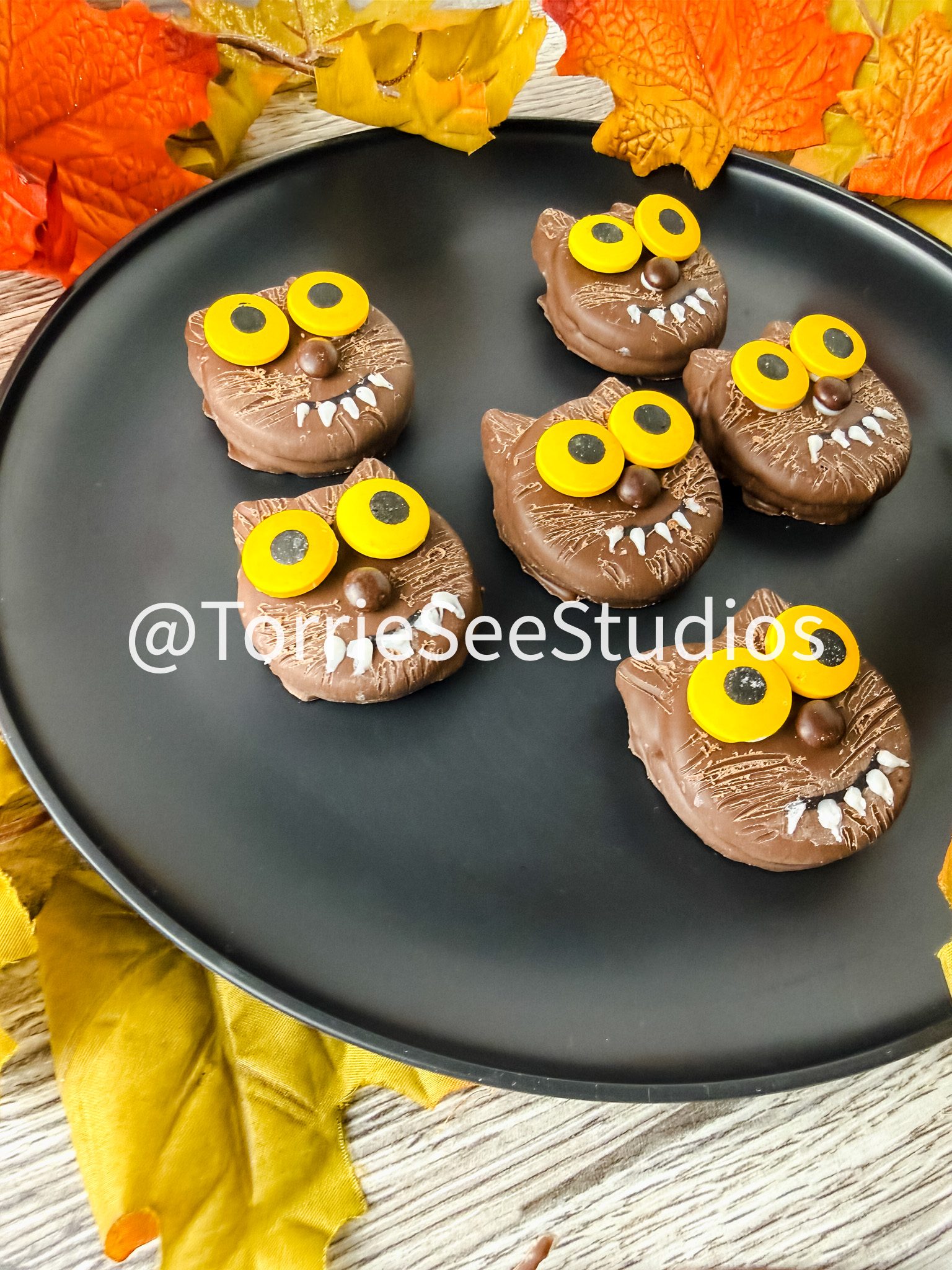 Werewolf Chocolate Covered Sandwich Cookies on Weathered Wood - Image 5
